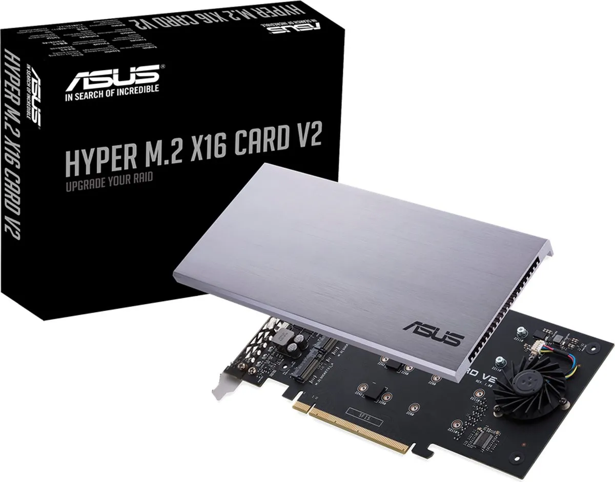 ASUS HYPER M.2 X16 CARD V2 Uitbreidingskaart - 4x M.2 PCIe