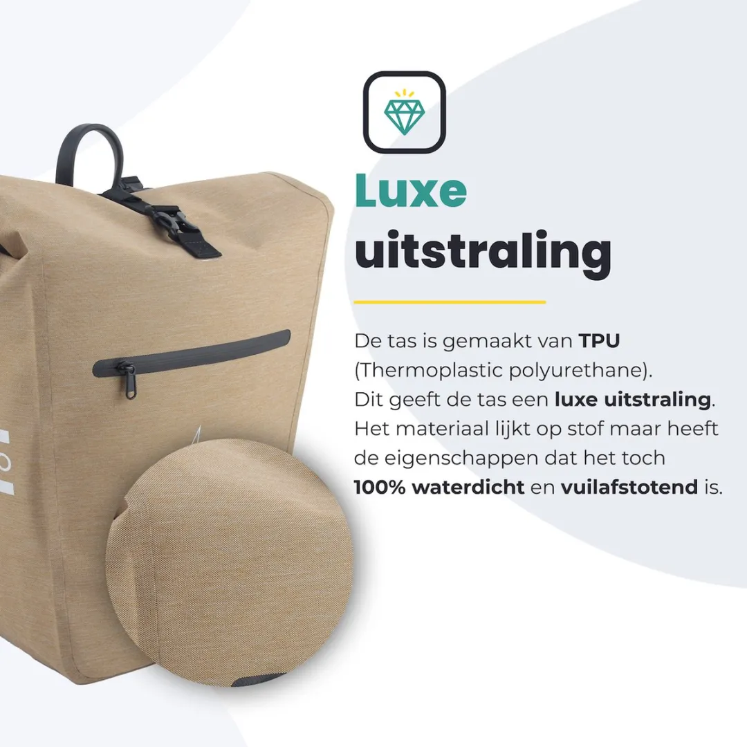 Voltano Luxe E-bike Enkele Fietstas 28L - Beige