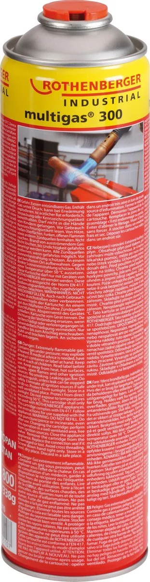 Rothenberger Multigas 300 Gasfles 600ml