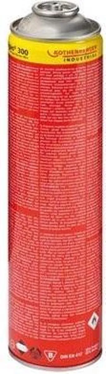 Rothenberger Multigas 300 Gasfles 600ml - Rood/Geel