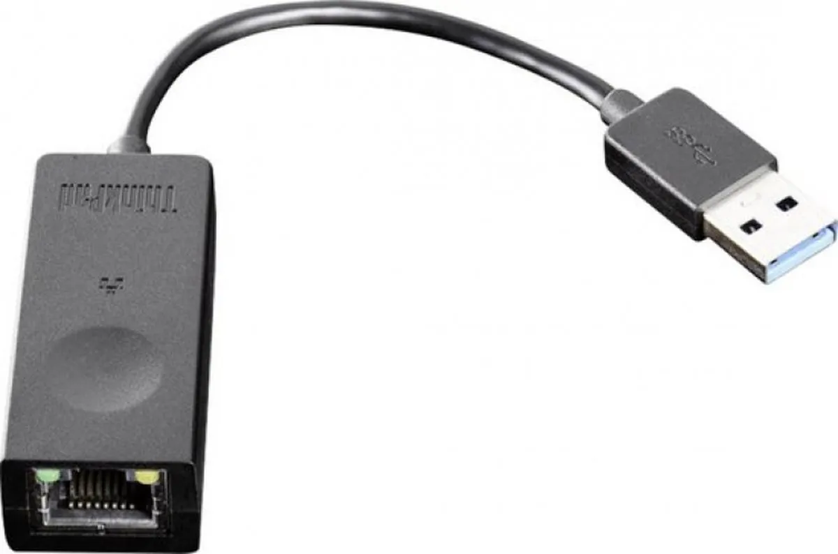 Lenovo ThinkPad USB 3.0 Ethernet Adapter 1000 MBit/s - Zwart