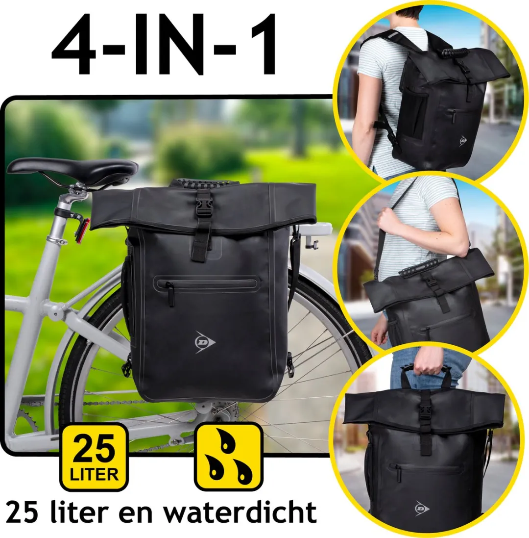 Dunlop 4-in-1 Fietsrugzak 25L - Zwart