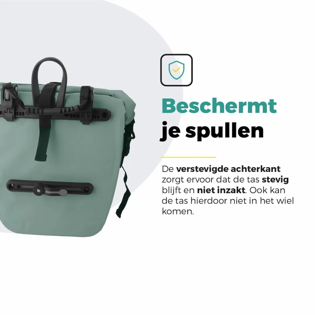 Voltano Enkele Fietstas Set E-bike 46L - Mint Groen - afbeelding 6 van 6