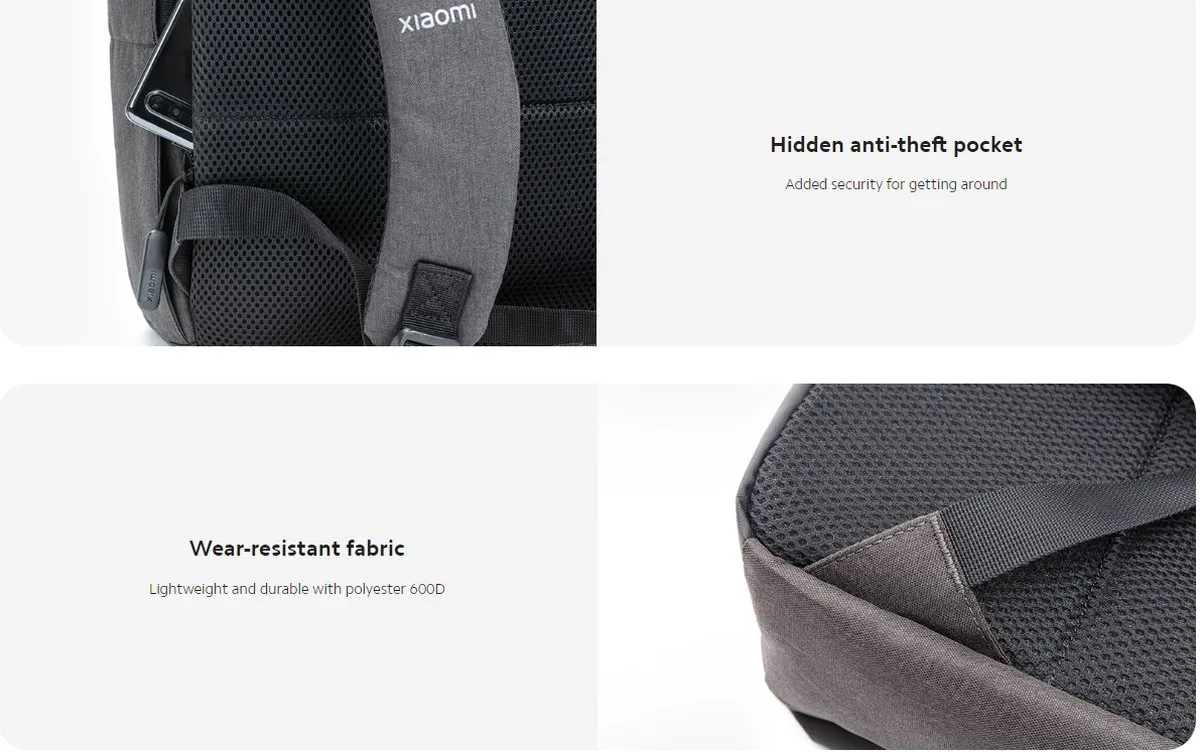 Xiaomi Commuter Backpack XDLGX-04 - 15.6 inch - Lichtblauw - afbeelding 6 van 6