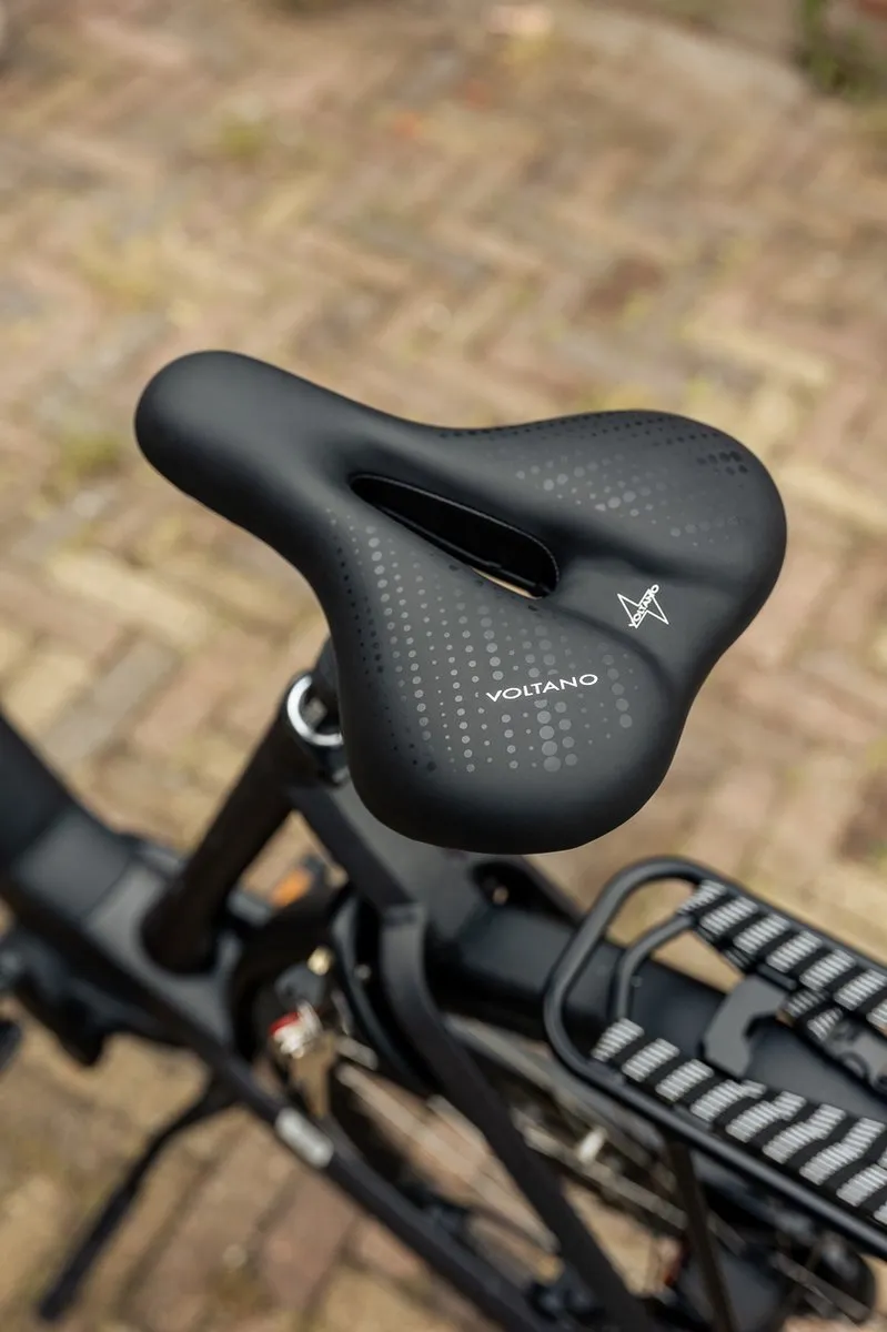 Voltano Dames Fietszadel - Zwart - Met Zadelstrop