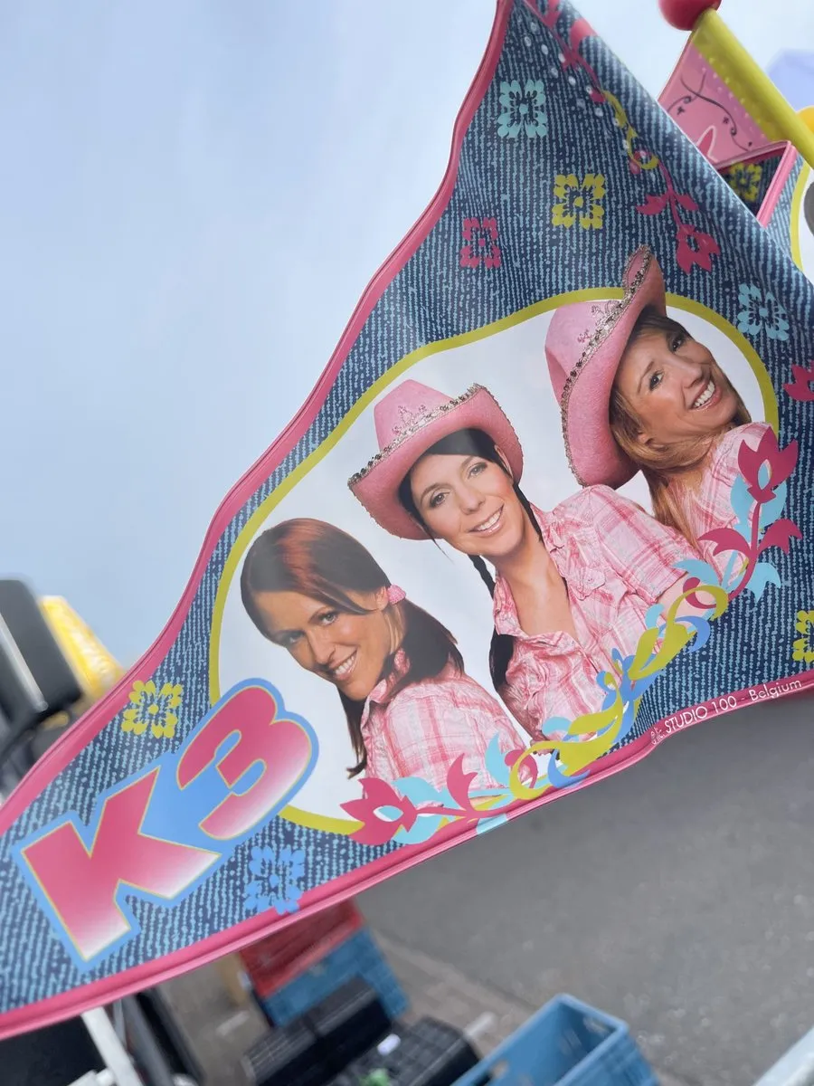 K3 Ya Ya Yippy Fietsvlag - Blauw met roze