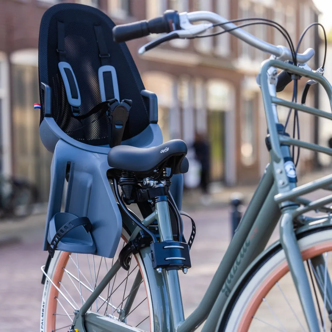 Qibbel Air Fietsstoeltje Achter Framebevestiging - Sparkling Silver