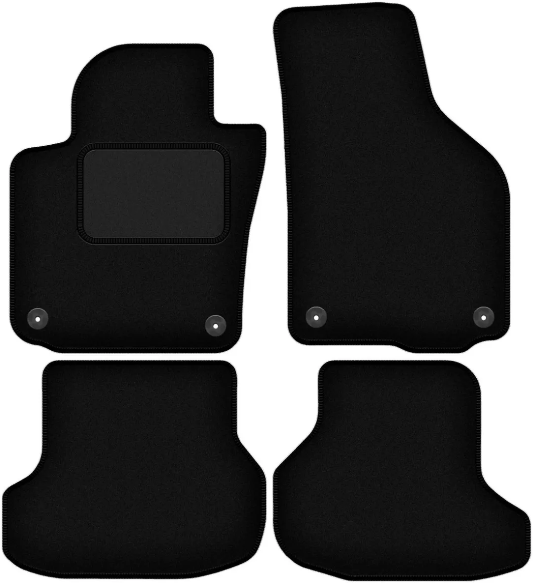 Volkswagen Golf VI Cabrio Veloursmatten - Zwart - 4 Stuks