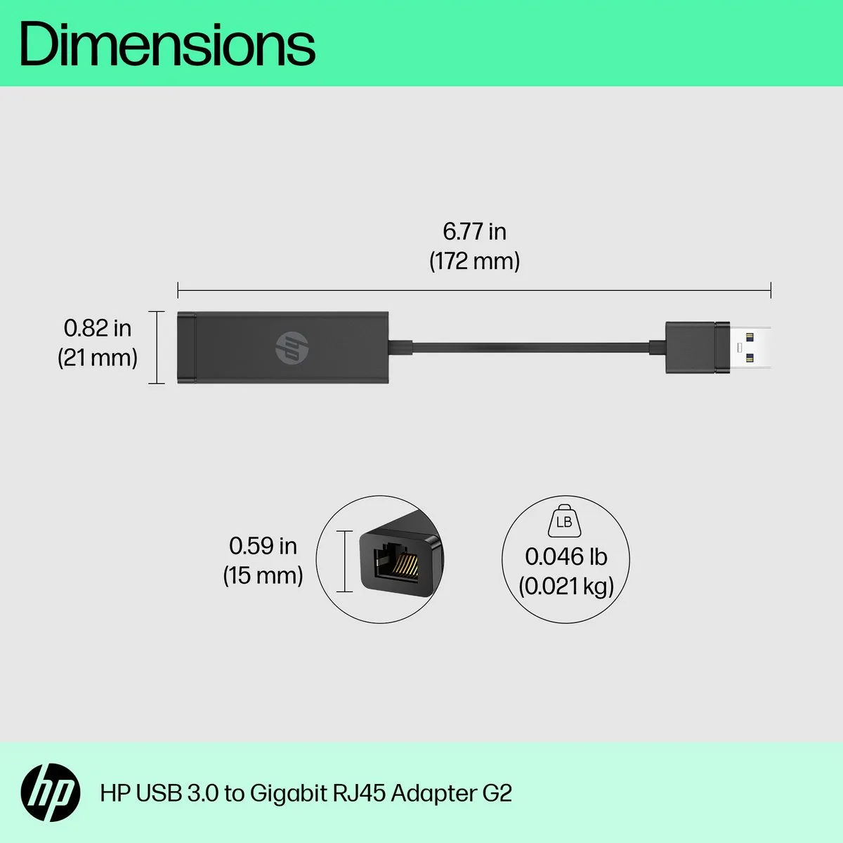 HP USB 3.2 Gen 1 RJ45 Adapter G2