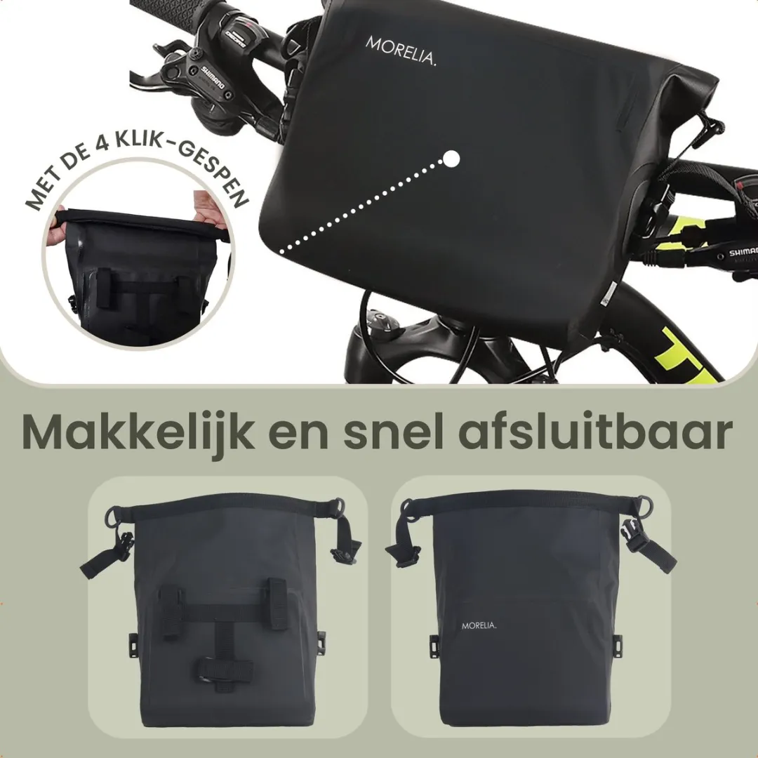 Morelia 100% Waterdichte Stuurtas 8L - Zwart