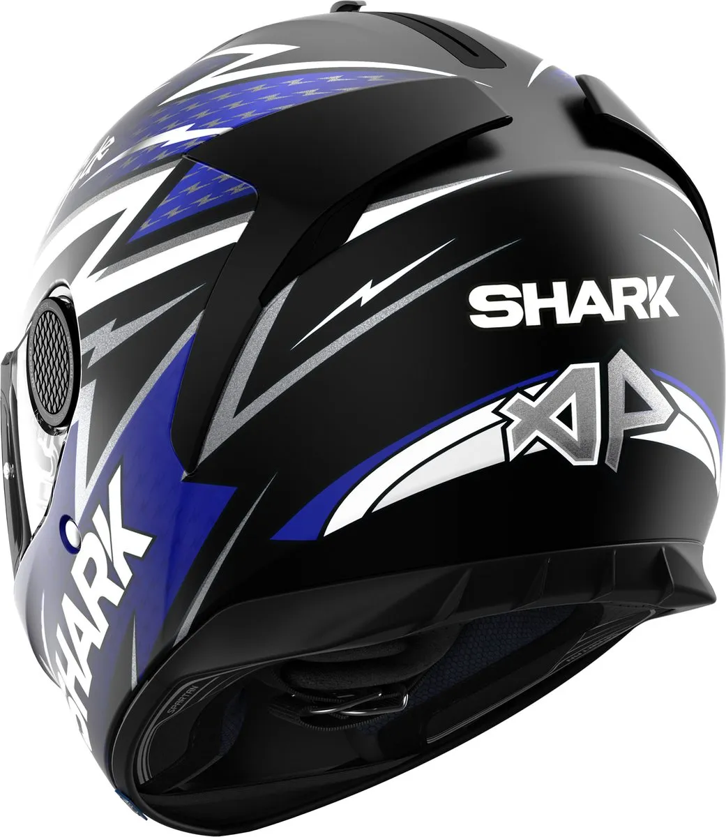 Shark Spartan 1.2 Motorhelm - Mat Zwart/Blauw/Silver - S