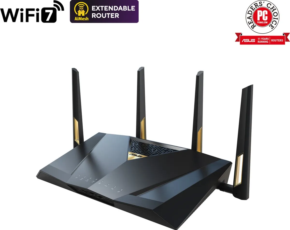 ASUS RT-BE88U Router WiFi 7 - 7200 Mbps - 10G Poort