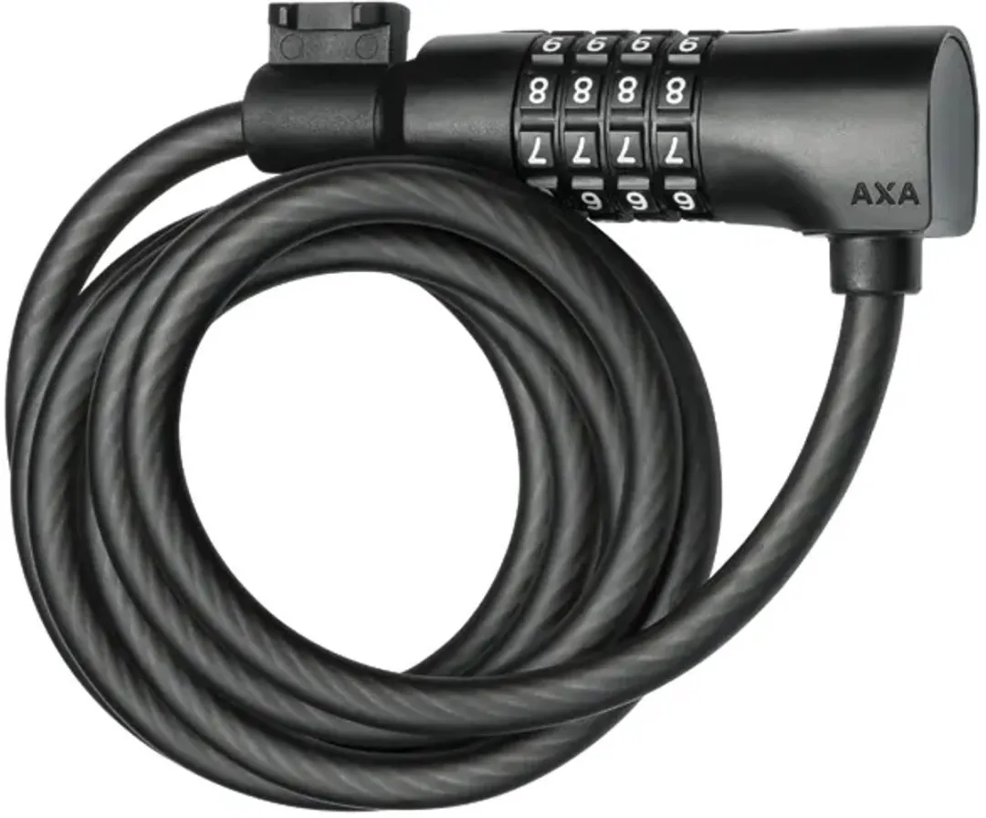 AXA Resolute C8/180 Kabelslot 180cm - 8mm - Codeslot - Matzwart