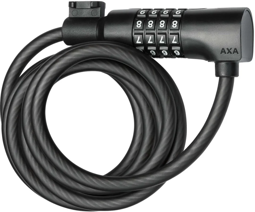 AXA Resolute C8/180 Kabelslot 180cm - 8mm - Codeslot - Matzwart