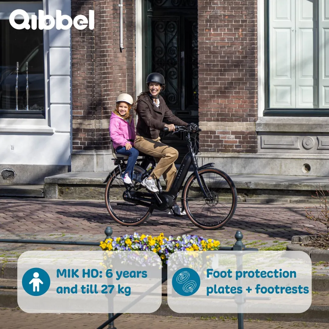 Qibbel Junior 6+ Fietsstoeltje Achter MIK HD - Granite Grey