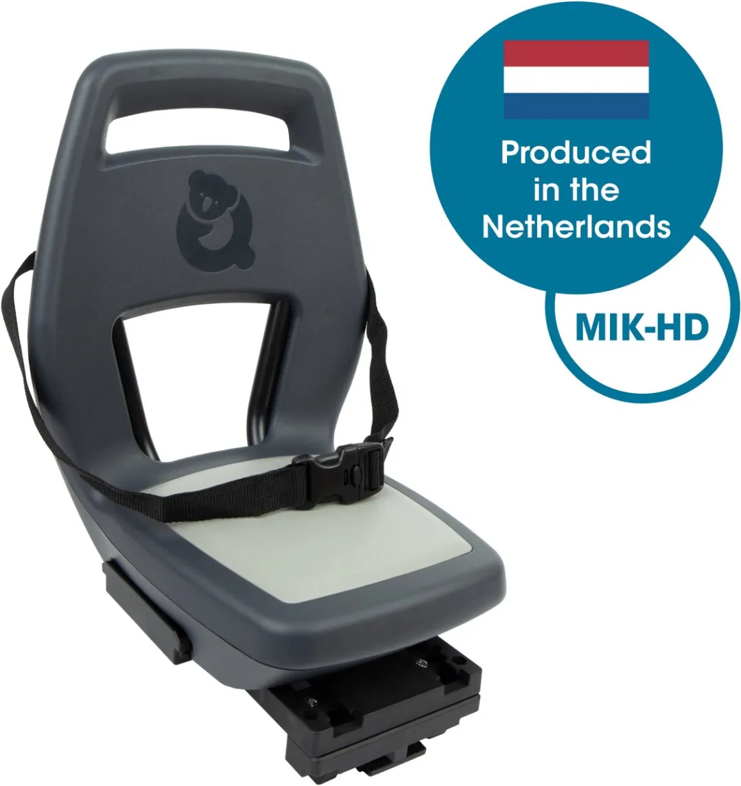 Qibbel Junior 6+ Fietsstoeltje Achter MIK HD - Granite Grey
