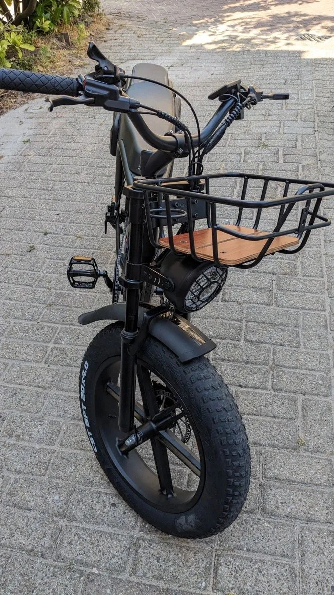 OUXI V8 Fatbike Voordrager - Houten Bagagedrager 10L - Zwart