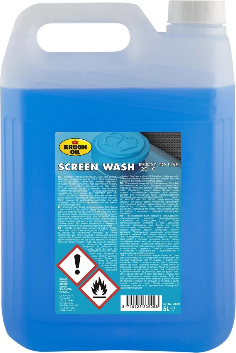 Kroon-Oil Screen Wash -20 33005 - 5L