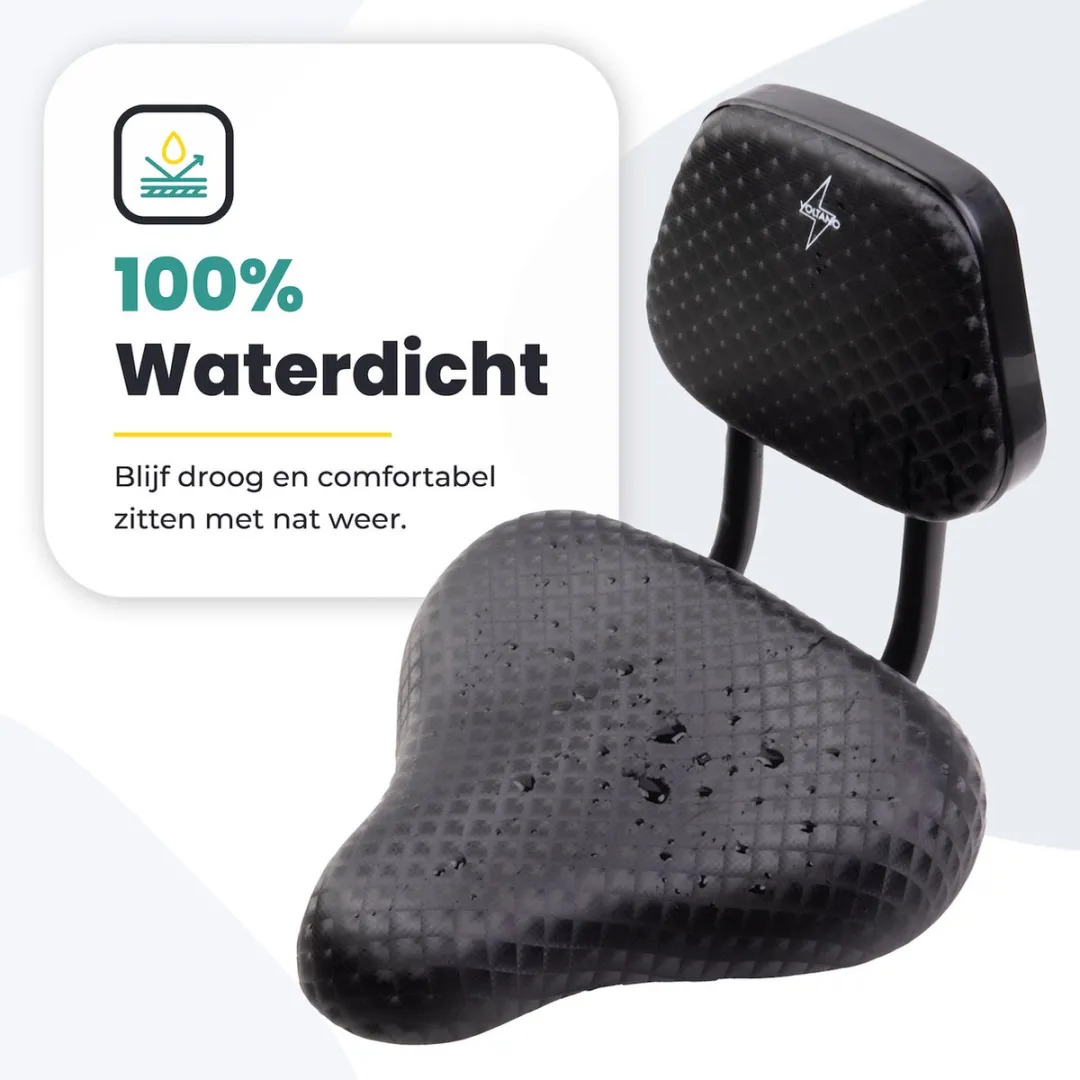 Voltano Fietszadel met Rugsteun - Zwart - afbeelding 6 van 6