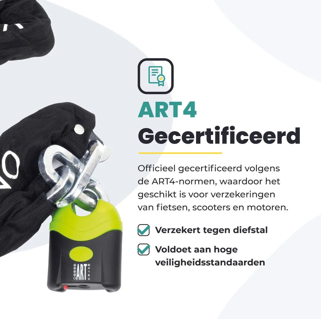 Voltano ART4 Kettingslot 130cm - Zwart