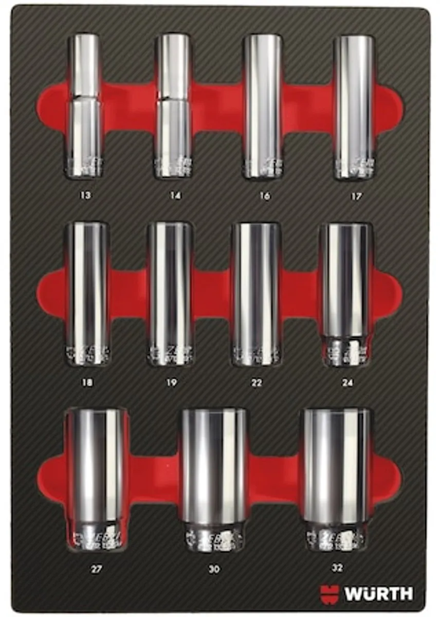 Würth Systeemassortiment 4.4.1 Dopsleutel 1/2" Lang Zeskant