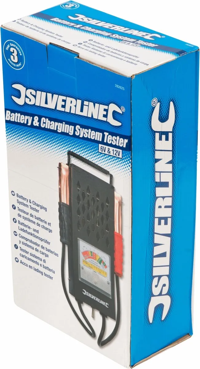 Silverline Accu- en Ladingtester 6V/12V