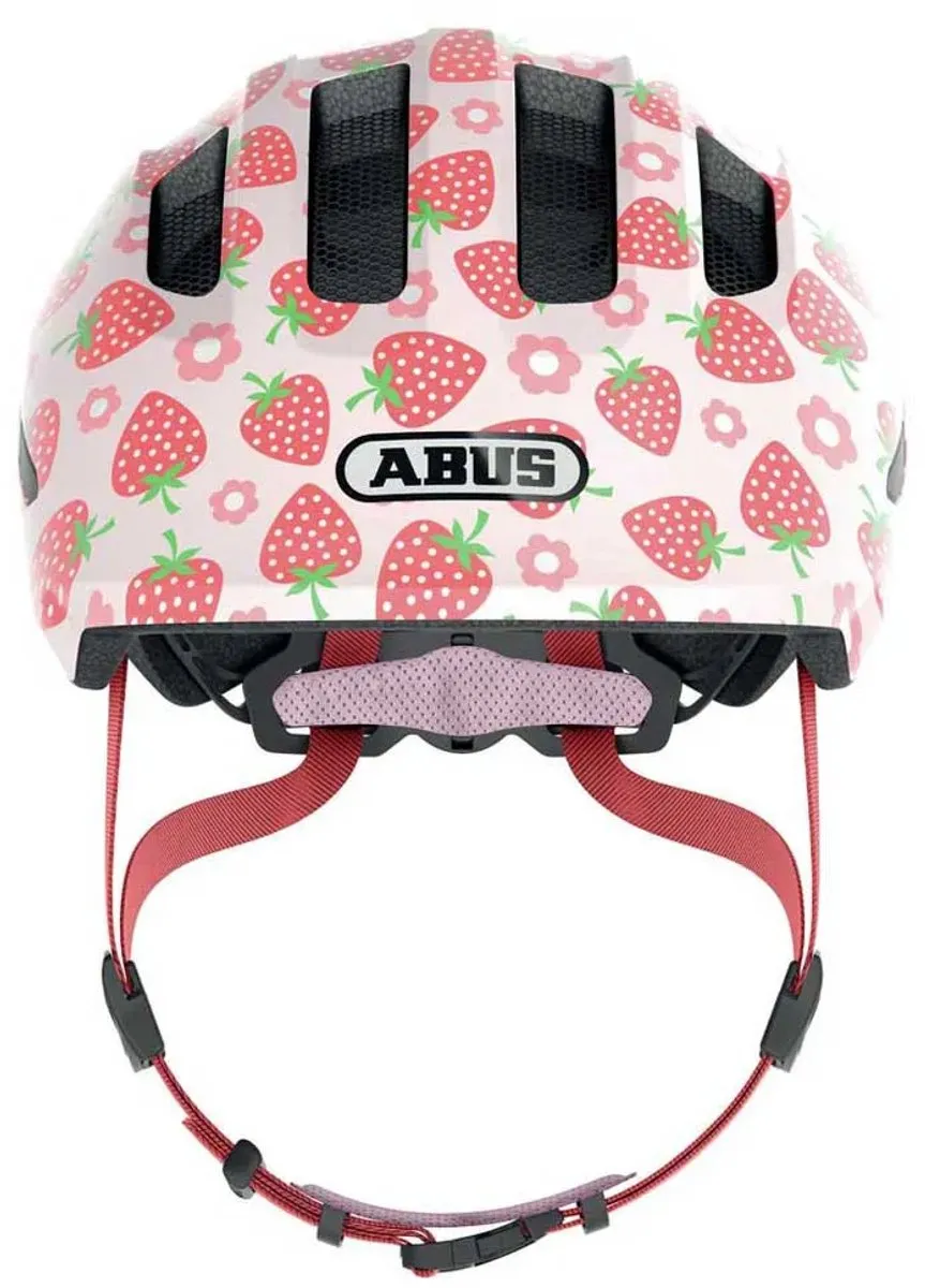 ABUS Smiley 3.0 LED Kinderhelm - Maat S - Roze met aardbeien
