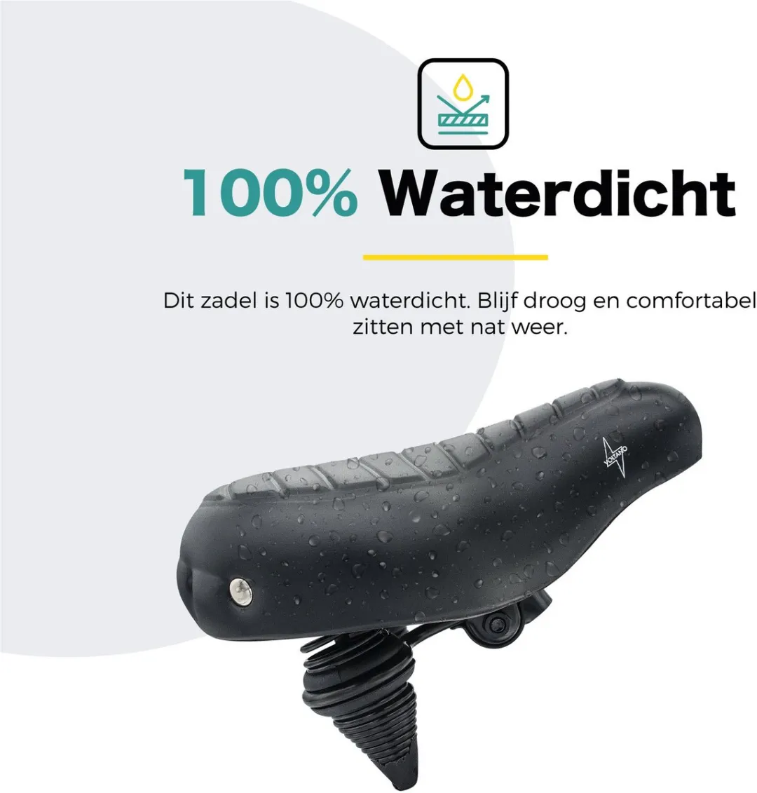 Voltano Drifter Wave 2.0 Fietszadel - Zwart