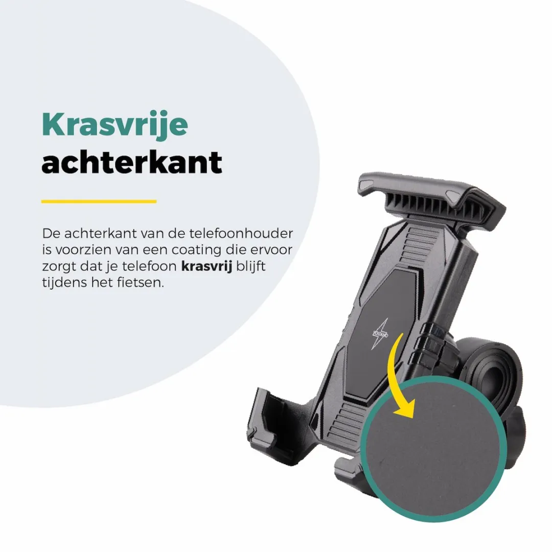 Voltano Slim Telefoonhouder Fiets - Zwart - Universeel