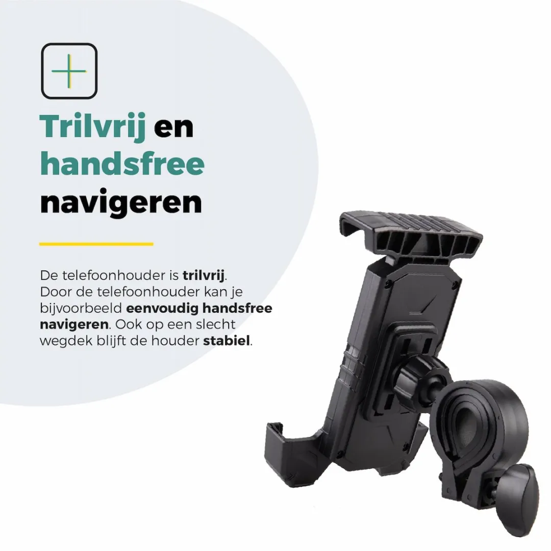 Voltano Slim Telefoonhouder Fiets - Zwart - Universeel