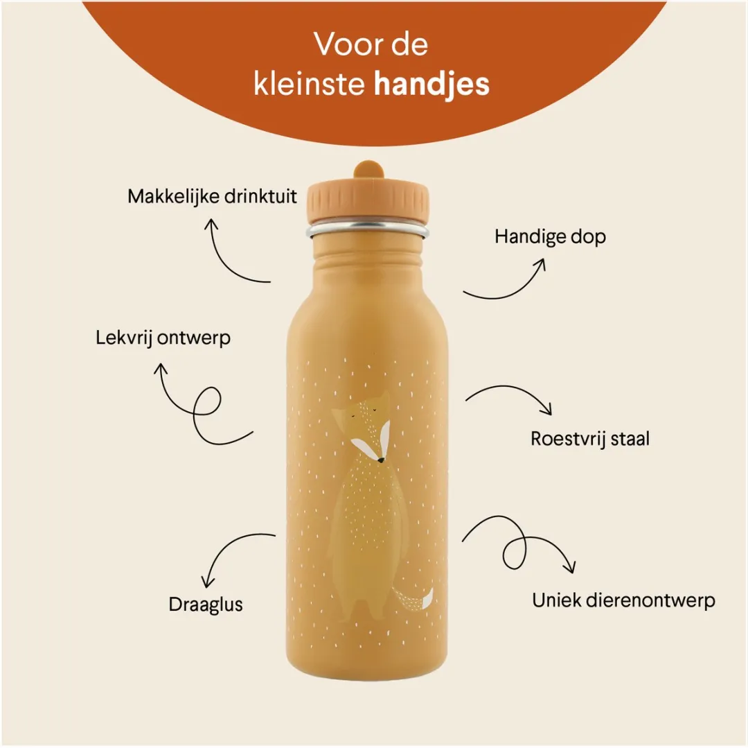 Trixie Mr. Fox RVS Waterfles 500ml - Oranje - afbeelding 6 van 6