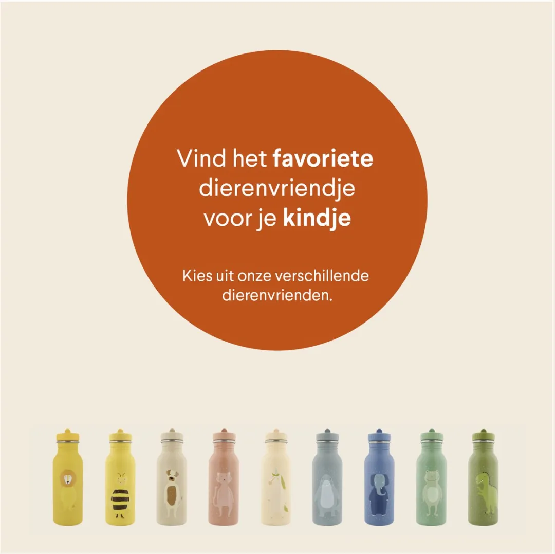 Trixie Mr. Fox RVS Waterfles 500ml - Oranje