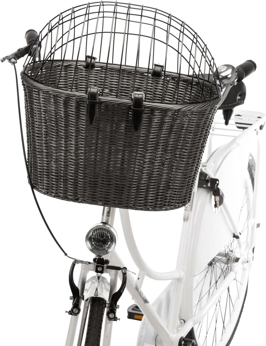 Trixie Stuurfietsmand Antraciet 44x34x41cm - afbeelding 2 van 6