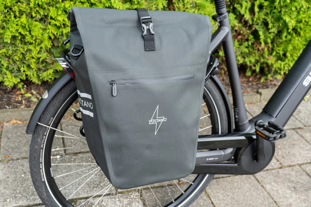 Voltano Luxe E-bike Fietstas 28L - Olijf Groen - Waterdicht - afbeelding 6 van 6