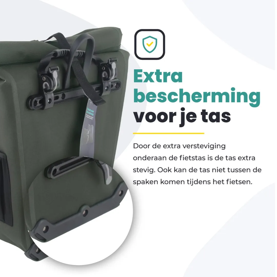 Voltano Luxe E-bike Fietstas 28L - Olijf Groen - Waterdicht