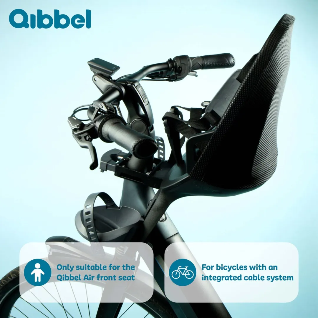 Qibbel Stuurpenadapter 1 1/4" voor Air Voorzitje - Zwart