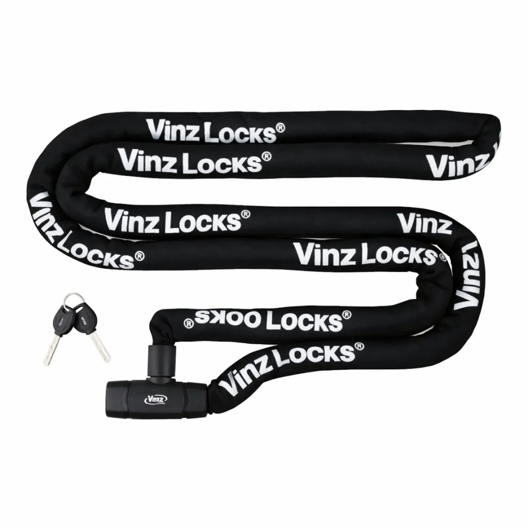 VINZ Olympus Lang Kettingslot 8mm - 300cm - Zwart - afbeelding 6 van 6