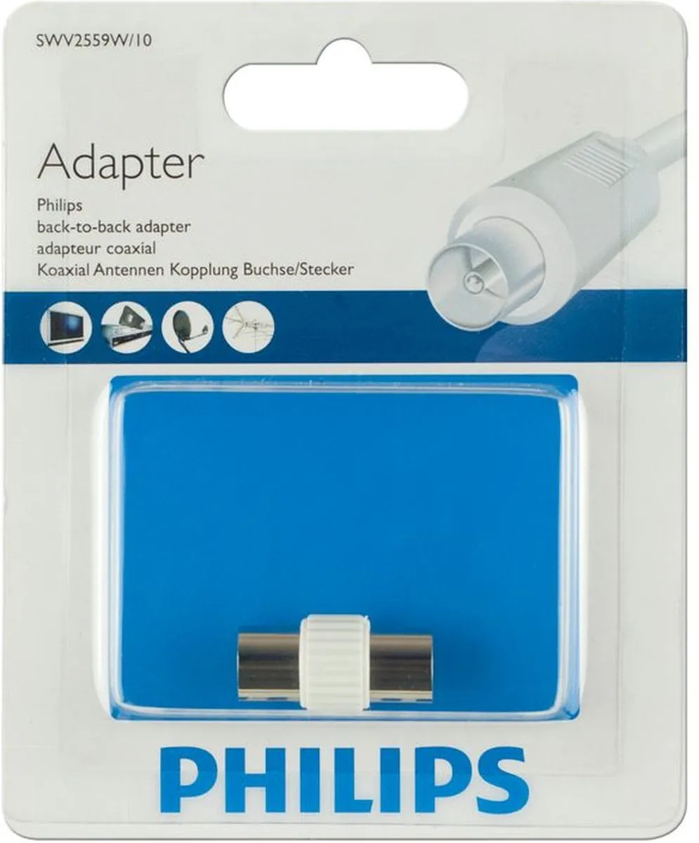 Philips SWV2559W/10 Coax-Vrouwstekker - Noir