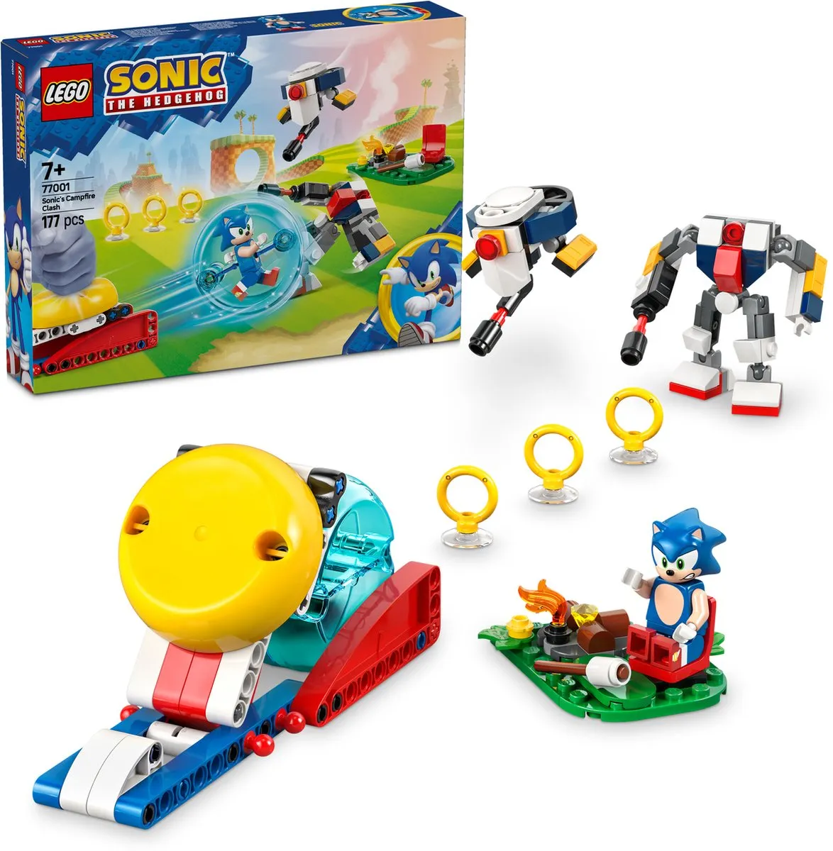LEGO Sonic the Hedgehog 77001 - Sonics Krachtmeting bij het Kampvuur - 177 Stukken
