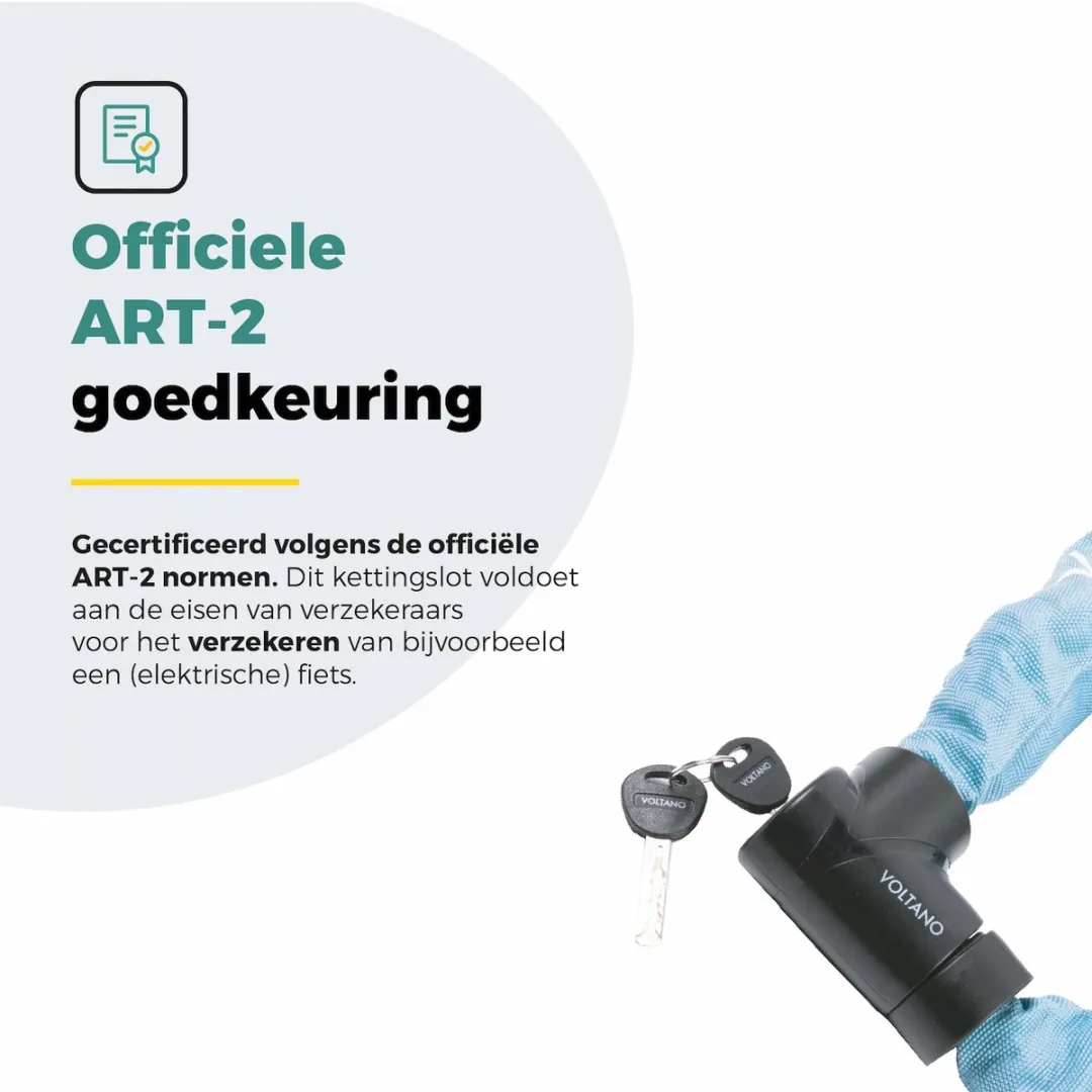 Voltano ART2 Kettingslot Pro Ice Blauw 110cm