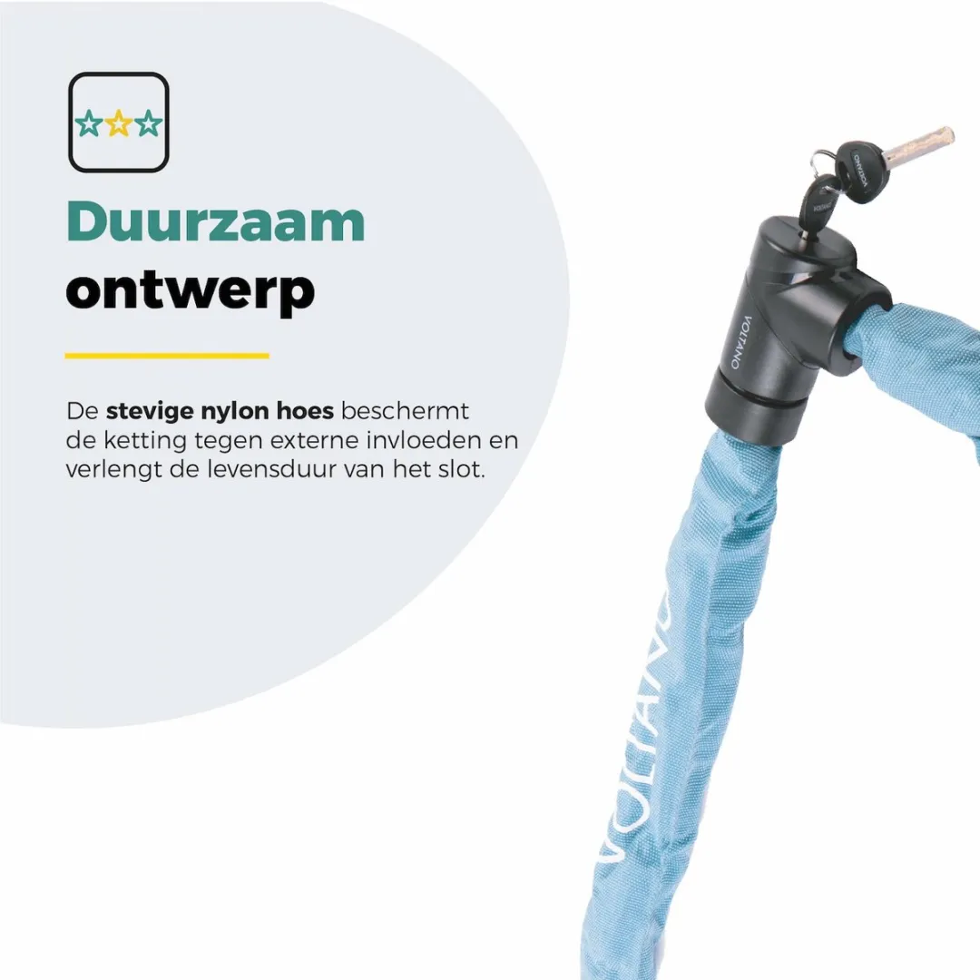 Voltano ART2 Kettingslot Pro Ice Blauw 110cm - afbeelding 6 van 6