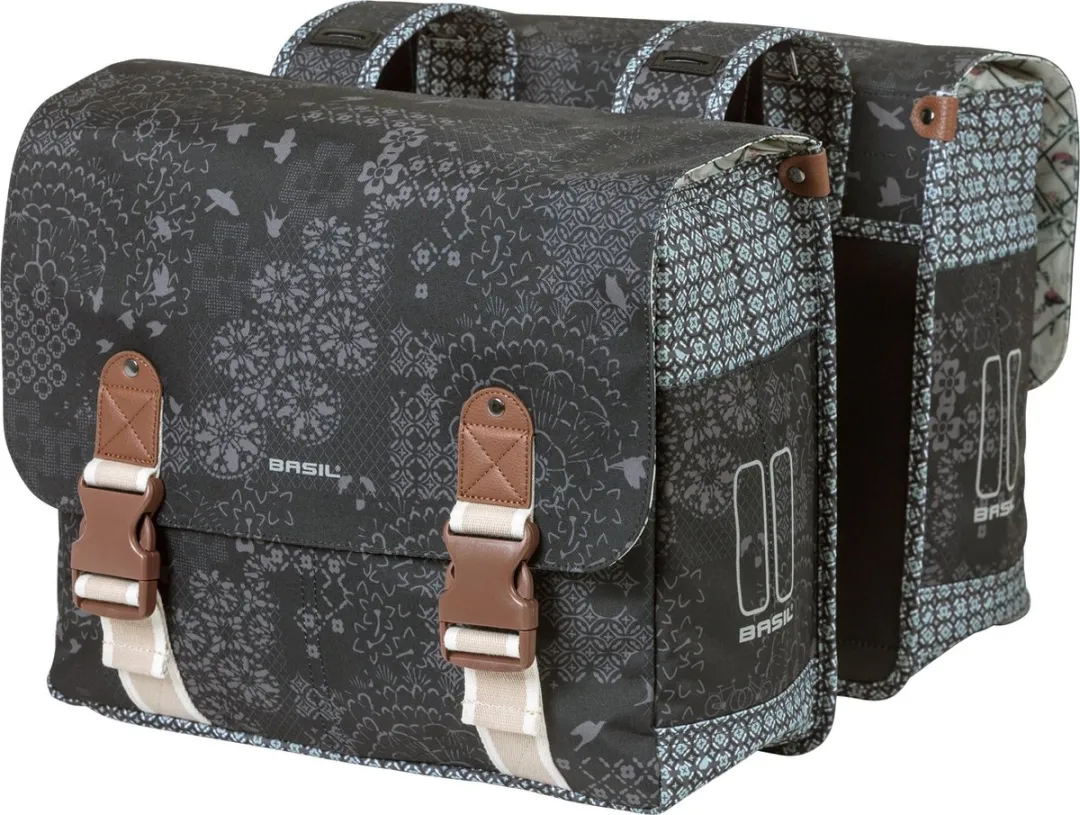 Basil Boheme Dubbele Fietstas 35L - Zwart