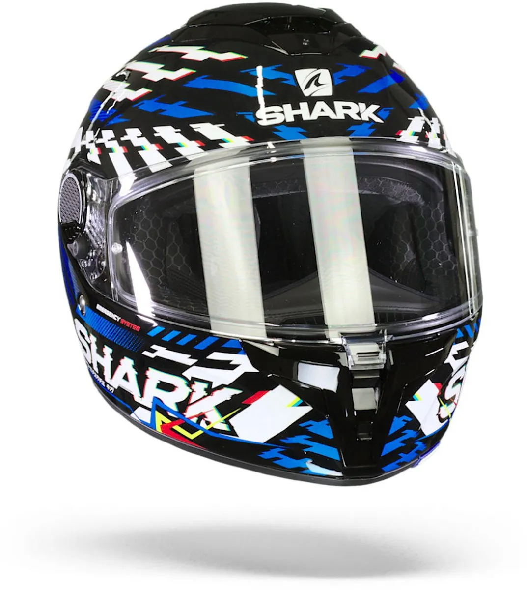 Shark Spartan GT E-Brake Helm - XL - Zwart/Blauw/Geel