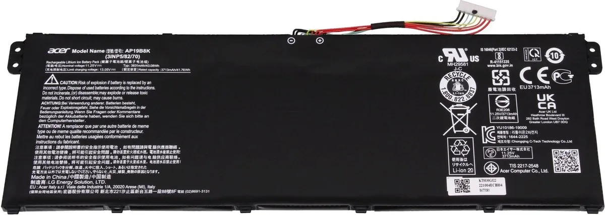 Acer KT.0030G.F22 Laptopbatterij