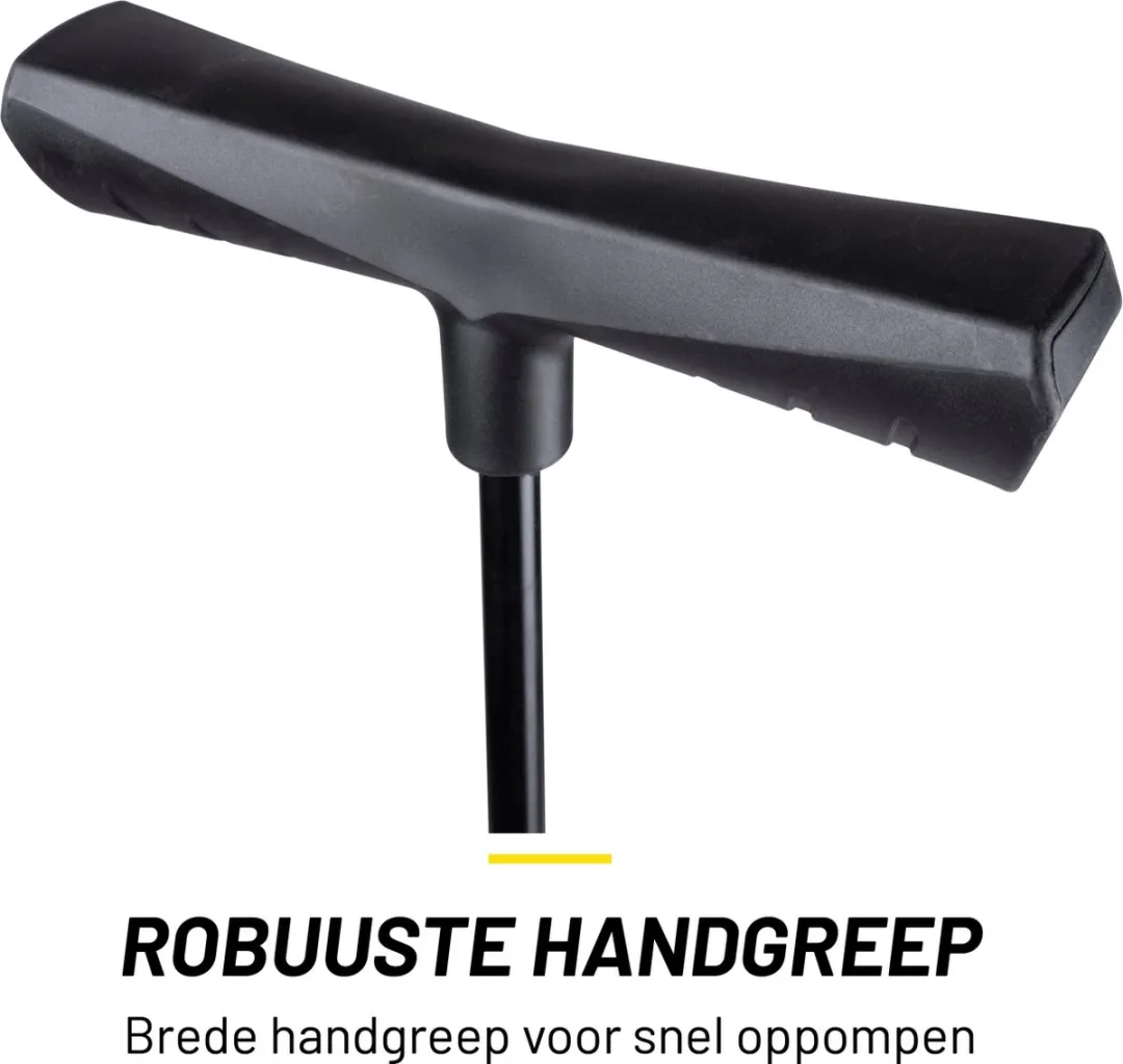 Dunlop Fietspomp met Drukmeter - 1100g - Zwart
