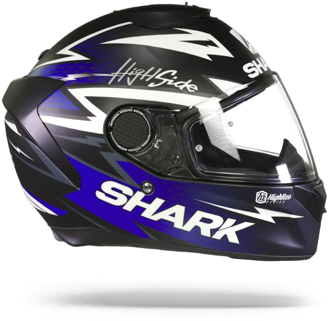 Shark Spartan 1.2 Motorhelm - Maat M - Mat Zwart/Blauw/Zilver