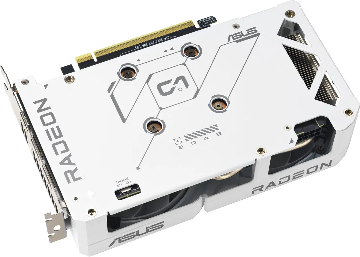 ASUS Dual AMD RX9060 XT Videokaart 16GB - Wit