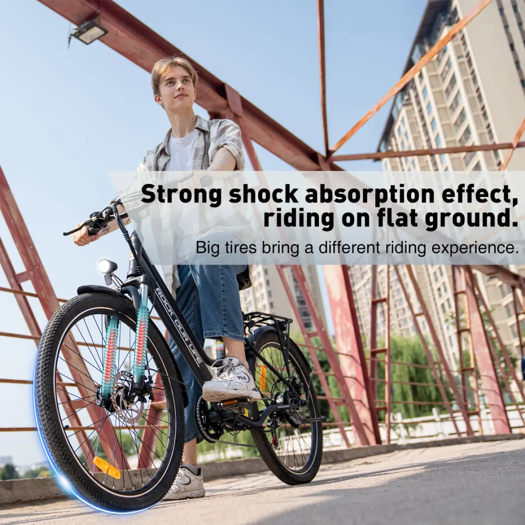 RCB E-Bike RK8S-zwart 26" - 250W - 374.4Wh - 7 Versnellingen