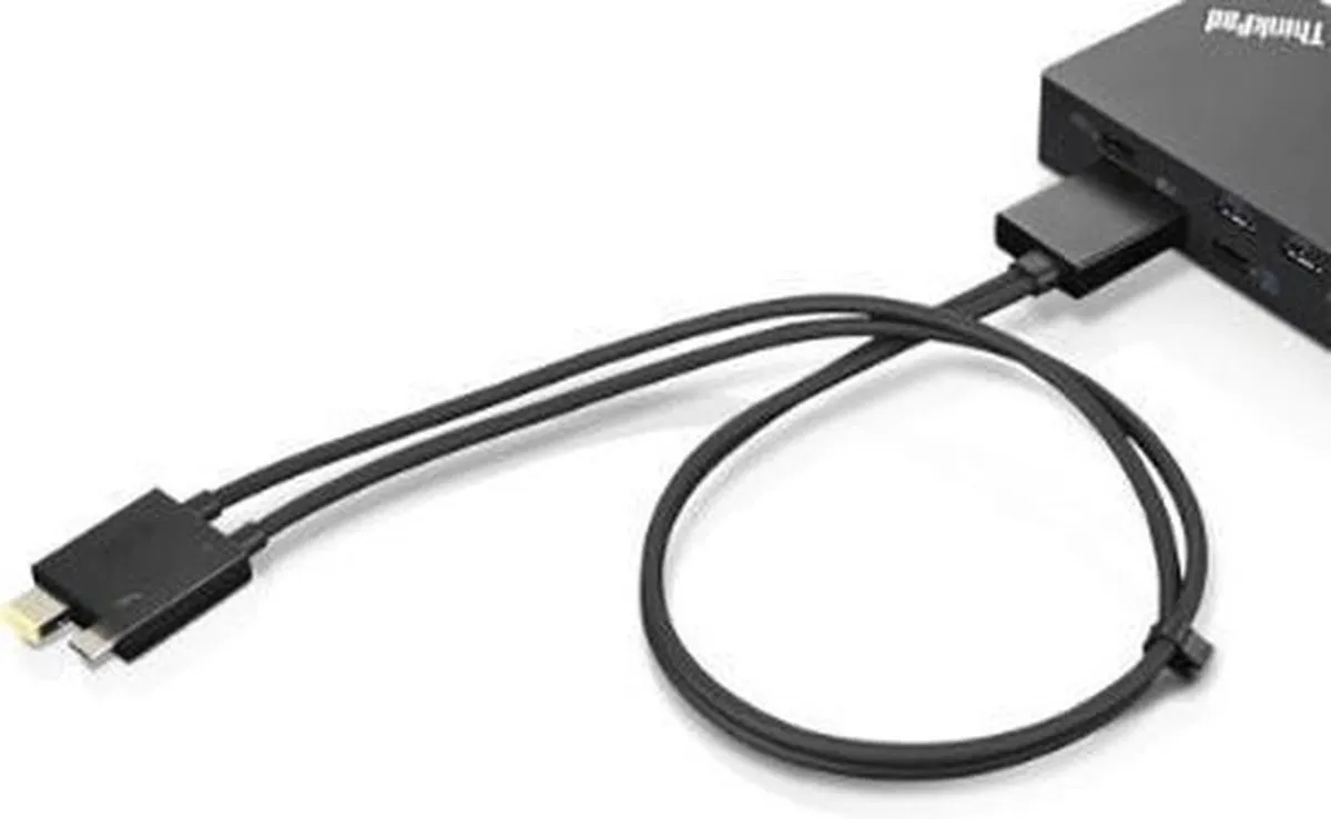 Lenovo Thunderbolt 3 Dock Kabel - Zwart