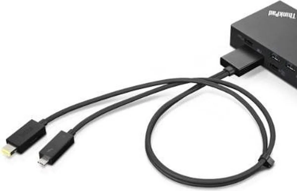 Lenovo Thunderbolt 3 Dock Kabel - Zwart
